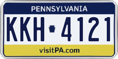 PA license plate KKH4121