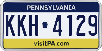 PA license plate KKH4129