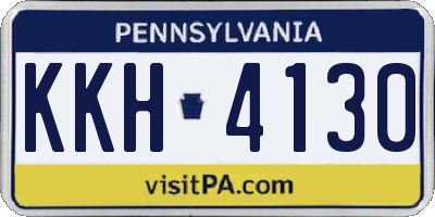PA license plate KKH4130