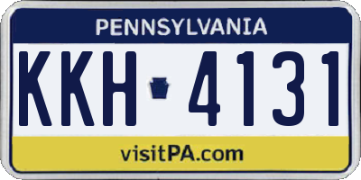 PA license plate KKH4131