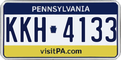 PA license plate KKH4133