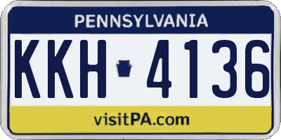 PA license plate KKH4136