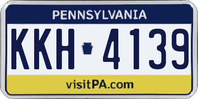 PA license plate KKH4139