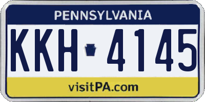 PA license plate KKH4145