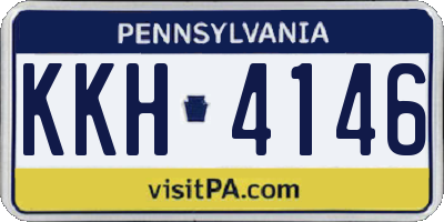 PA license plate KKH4146