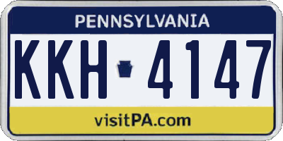 PA license plate KKH4147