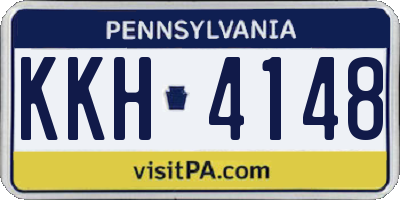 PA license plate KKH4148