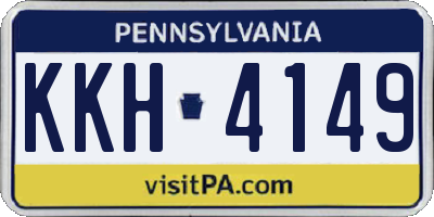 PA license plate KKH4149