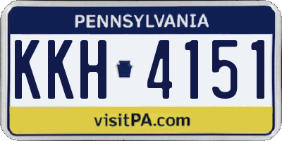PA license plate KKH4151