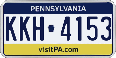 PA license plate KKH4153