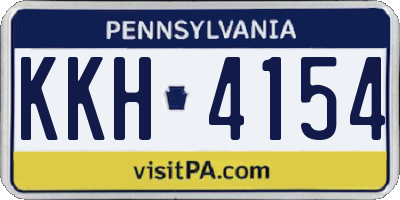 PA license plate KKH4154
