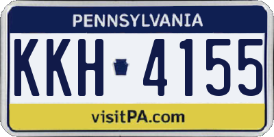 PA license plate KKH4155
