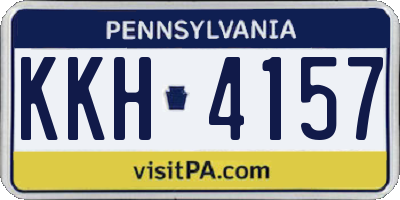 PA license plate KKH4157