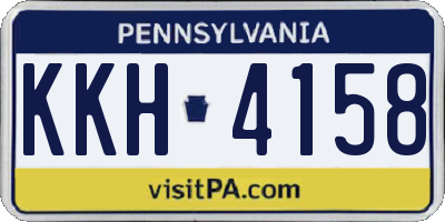PA license plate KKH4158