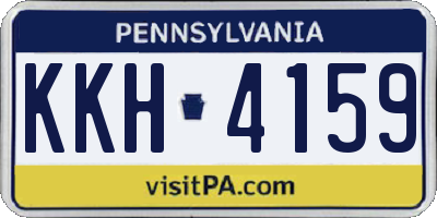 PA license plate KKH4159