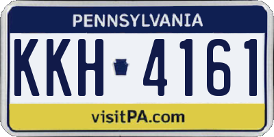 PA license plate KKH4161