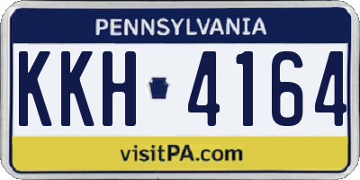 PA license plate KKH4164