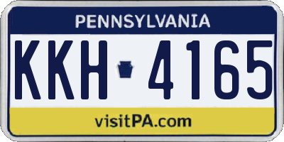 PA license plate KKH4165