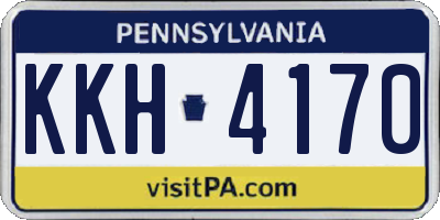 PA license plate KKH4170