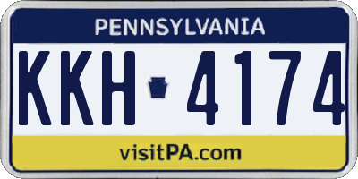 PA license plate KKH4174