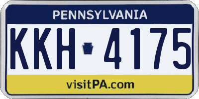 PA license plate KKH4175