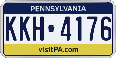 PA license plate KKH4176