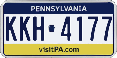 PA license plate KKH4177