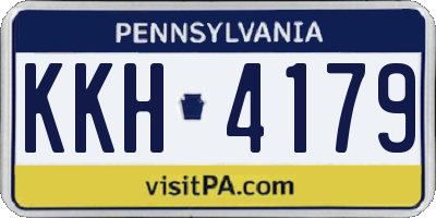 PA license plate KKH4179