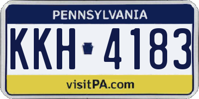 PA license plate KKH4183