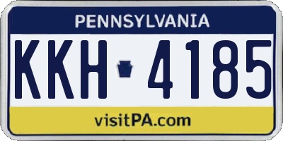 PA license plate KKH4185