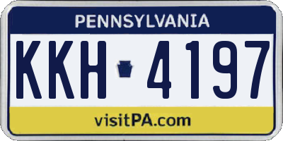 PA license plate KKH4197