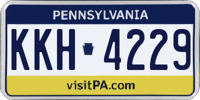 PA license plate KKH4229