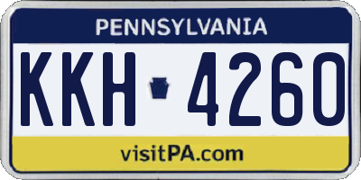PA license plate KKH4260