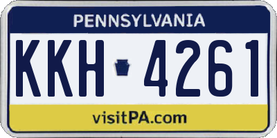 PA license plate KKH4261