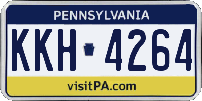 PA license plate KKH4264