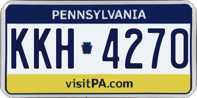 PA license plate KKH4270