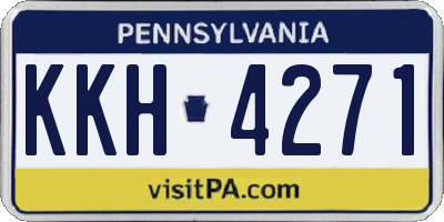 PA license plate KKH4271