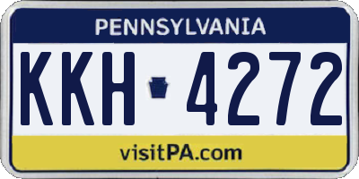 PA license plate KKH4272