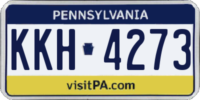 PA license plate KKH4273