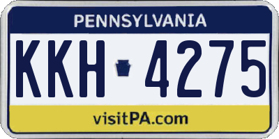 PA license plate KKH4275