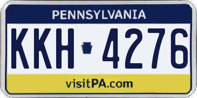 PA license plate KKH4276