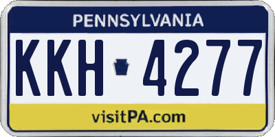 PA license plate KKH4277