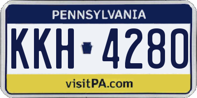 PA license plate KKH4280