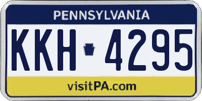 PA license plate KKH4295