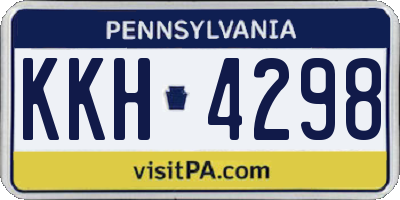 PA license plate KKH4298
