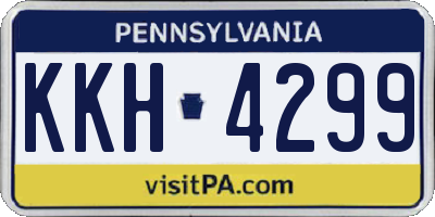 PA license plate KKH4299