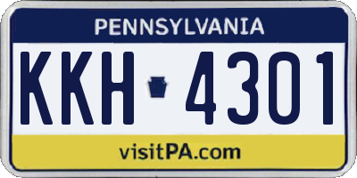 PA license plate KKH4301