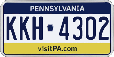 PA license plate KKH4302