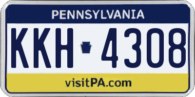 PA license plate KKH4308