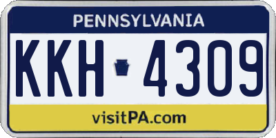 PA license plate KKH4309